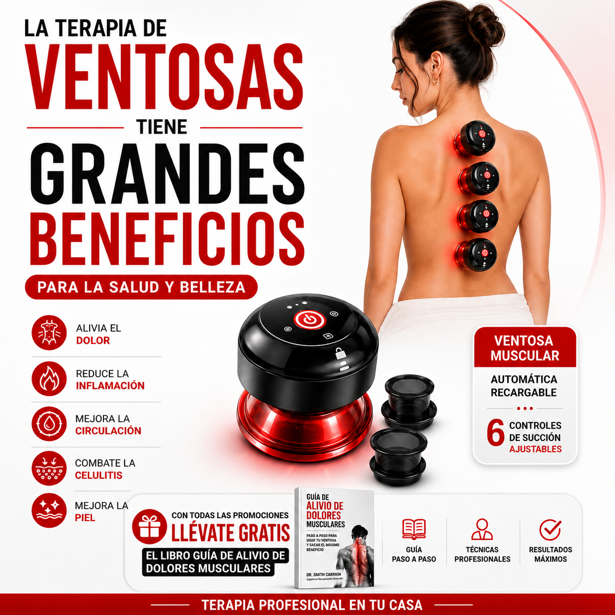 VENTOSA ELÉCTRICA® RECARGABLE AUTOMÁTICA IMPORTADA