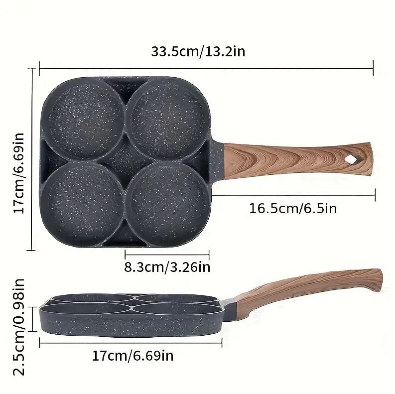 Sartén 4 Puestos Multiuso Antiadherente Importado