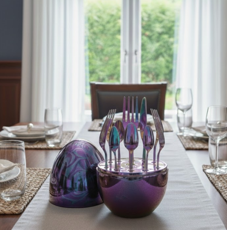 Juego Cubiertos De 24 Piezas Base huevo